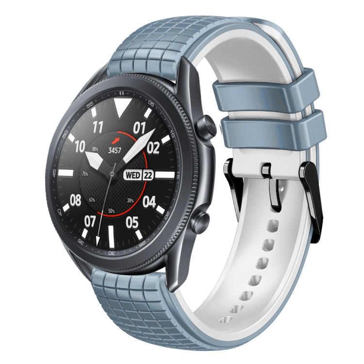 22mm Mesh Two Color Silicone Watch Band, For Samsung Galaxy Watch3 45mm, For Samsung Watch Gear S3 Classic