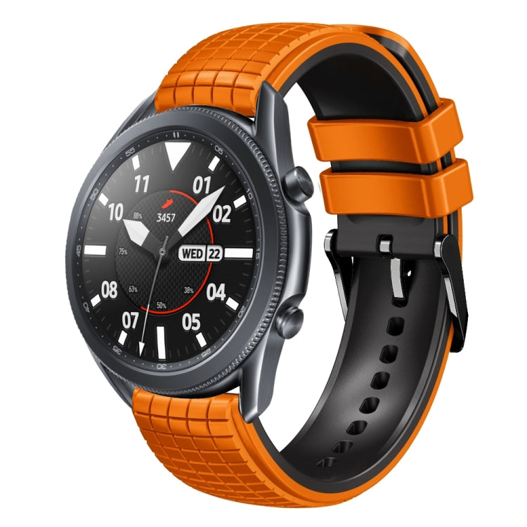22mm Mesh Two Color Silicone Watch Band, For Samsung Galaxy Watch3 45mm, For Samsung Watch Gear S3 Classic