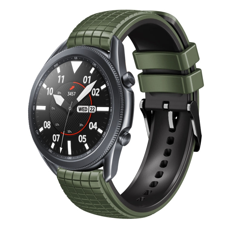 22mm Mesh Two Color Silicone Watch Band, For Samsung Galaxy Watch3 45mm, For Samsung Watch Gear S3 Classic
