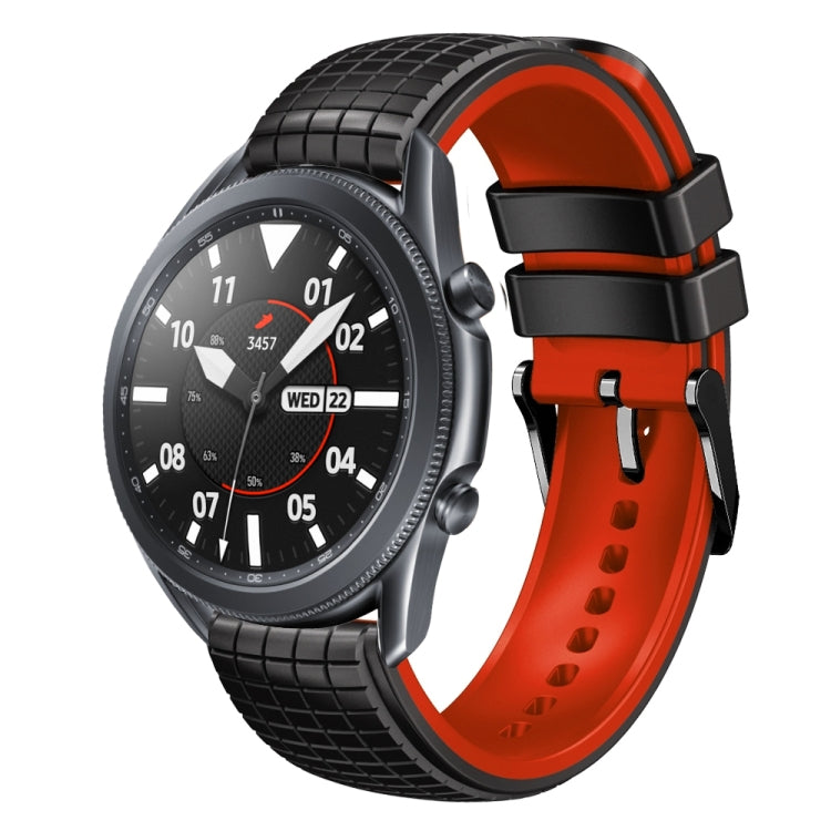 22mm Mesh Two Color Silicone Watch Band, For Samsung Galaxy Watch3 45mm, For Samsung Watch Gear S3 Classic