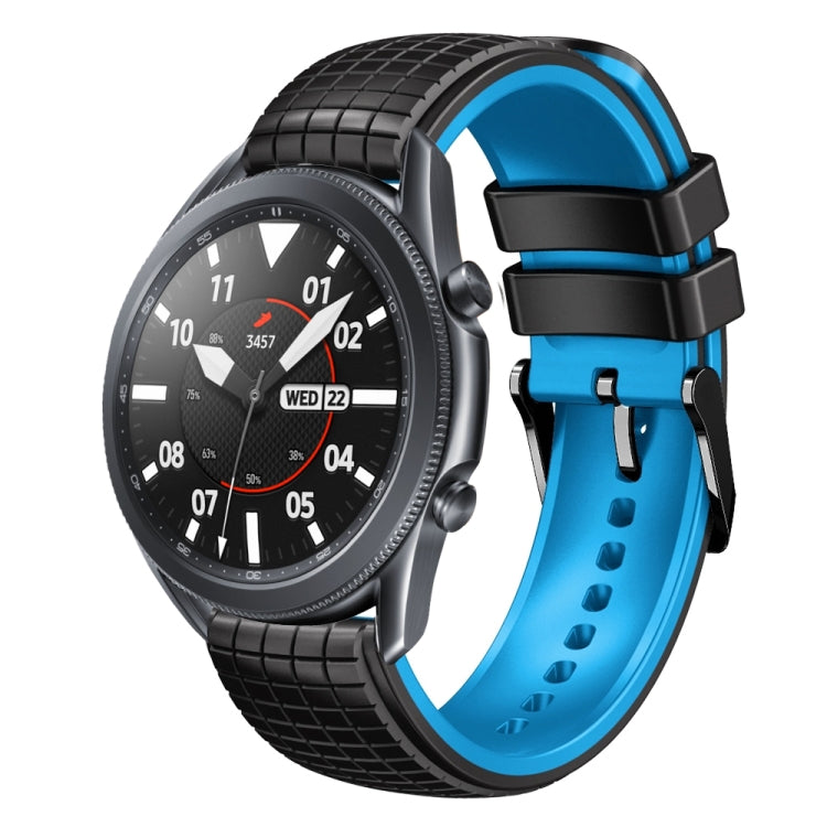 22mm Mesh Two Color Silicone Watch Band, For Samsung Galaxy Watch3 45mm, For Samsung Watch Gear S3 Classic