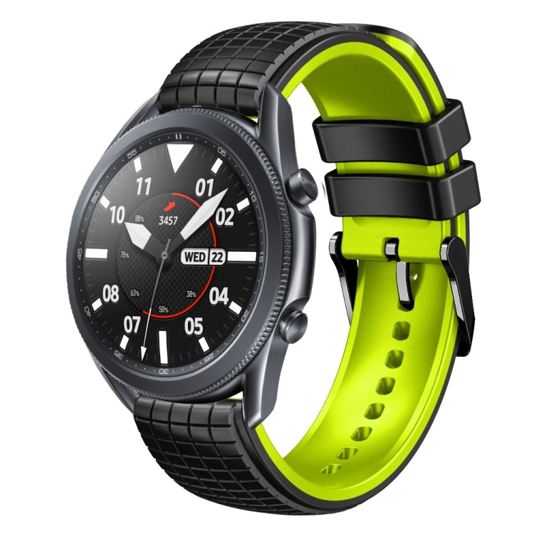 22mm Mesh Two Color Silicone Watch Band, For Samsung Galaxy Watch3 45mm, For Samsung Watch Gear S3 Classic