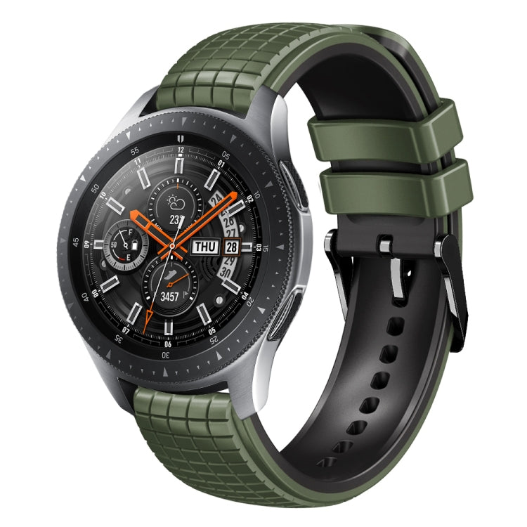 22mm Mesh Two Color Silicone Watch Band, For Samsung Watch Gear S3 Frontier, For Samsung Galaxy Watch 46mm