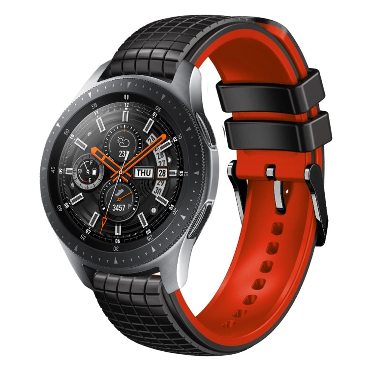 22mm Mesh Two Color Silicone Watch Band, For Samsung Watch Gear S3 Frontier, For Samsung Galaxy Watch 46mm