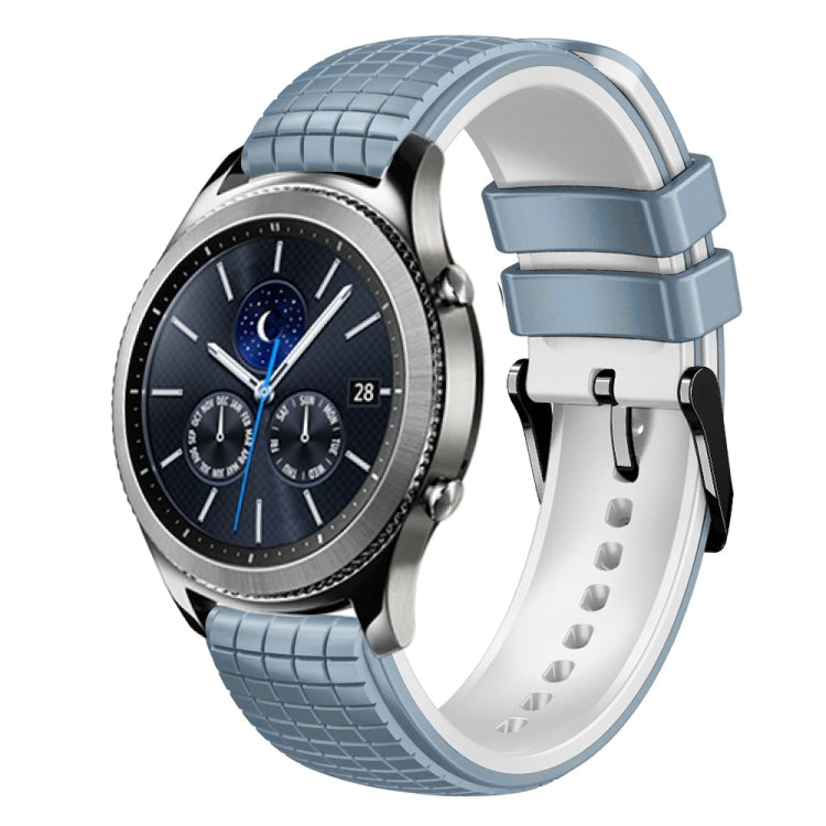 22mm Mesh Two Color Silicone Watch Band, For Samsung Galaxy Watch3 45mm, For Samsung Watch Gear S3 Classic