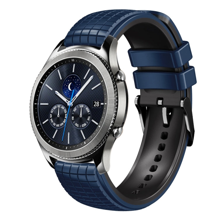 22mm Mesh Two Color Silicone Watch Band, For Samsung Galaxy Watch3 45mm, For Samsung Watch Gear S3 Classic