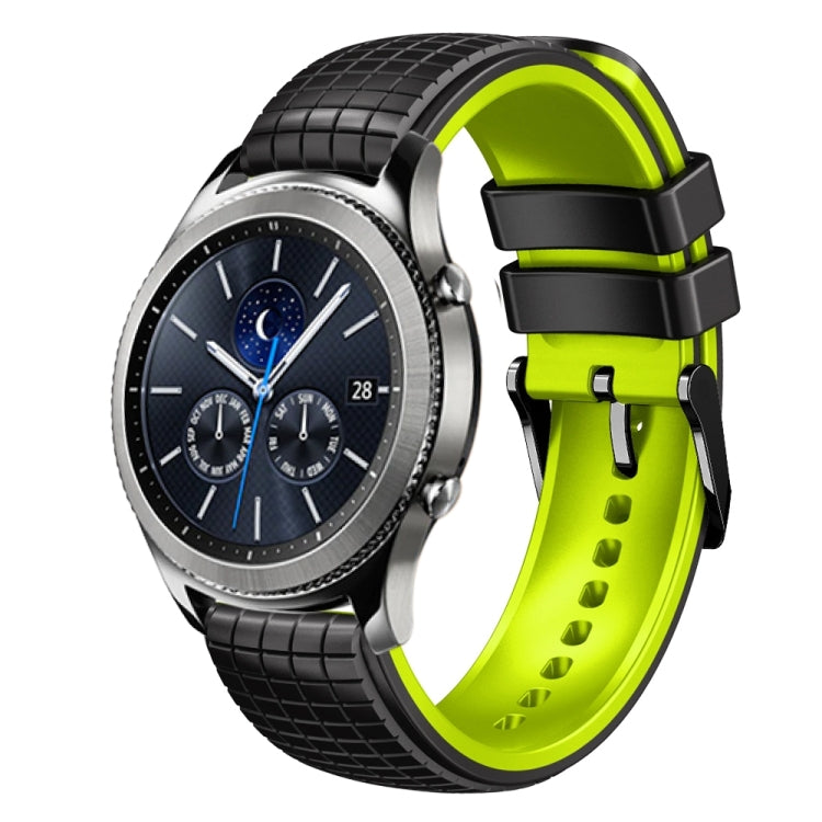 22mm Mesh Two Color Silicone Watch Band, For Samsung Galaxy Watch3 45mm, For Samsung Watch Gear S3 Classic