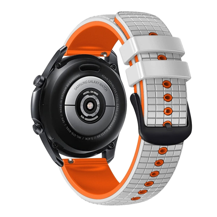 22mm Mesh Two Color Silicone Watch Band, For Samsung Watch Gear S3 Frontier, For Samsung Galaxy Watch 46mm