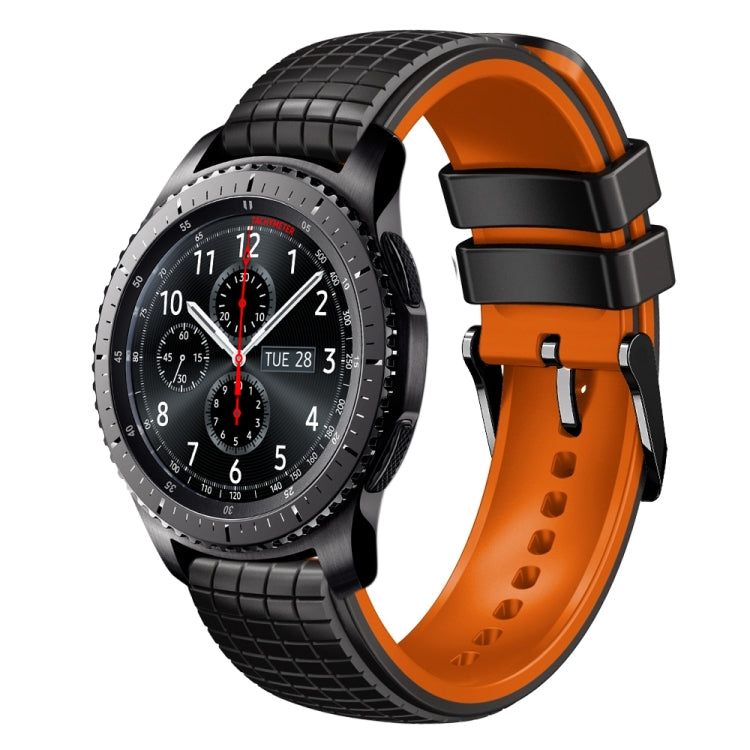 22mm Mesh Two Color Silicone Watch Band, For Samsung Watch Gear S3 Frontier, For Samsung Galaxy Watch 46mm