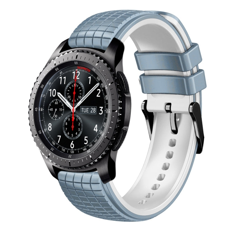 22mm Mesh Two Color Silicone Watch Band, For Samsung Watch Gear S3 Frontier, For Samsung Galaxy Watch 46mm