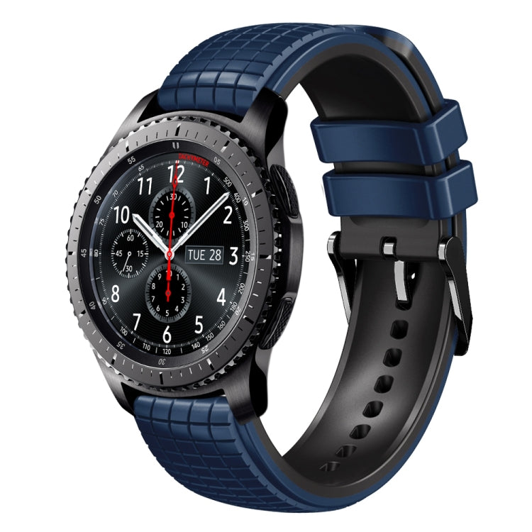 22mm Mesh Two Color Silicone Watch Band, For Samsung Watch Gear S3 Frontier, For Samsung Galaxy Watch 46mm