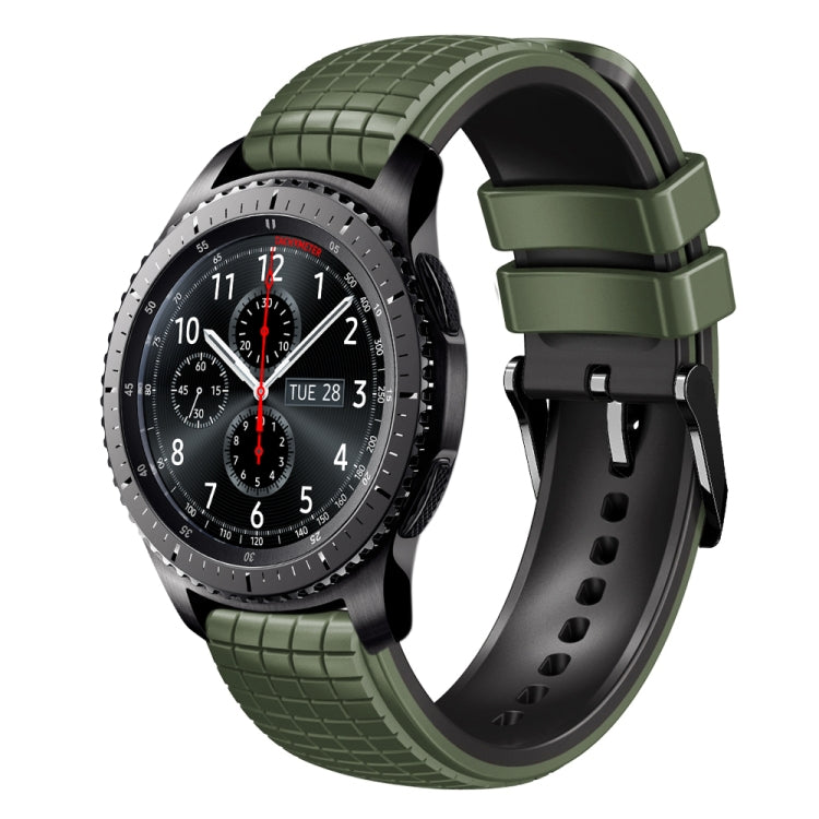 22mm Mesh Two Color Silicone Watch Band, For Samsung Watch Gear S3 Frontier, For Samsung Galaxy Watch 46mm