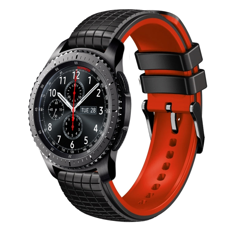 22mm Mesh Two Color Silicone Watch Band, For Samsung Watch Gear S3 Frontier, For Samsung Galaxy Watch 46mm