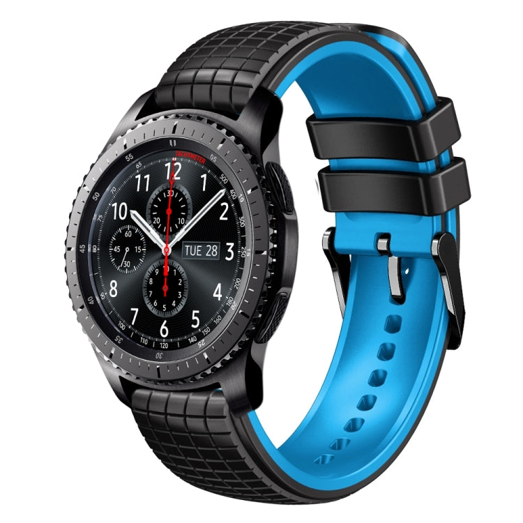 22mm Mesh Two Color Silicone Watch Band, For Samsung Watch Gear S3 Frontier, For Samsung Galaxy Watch 46mm
