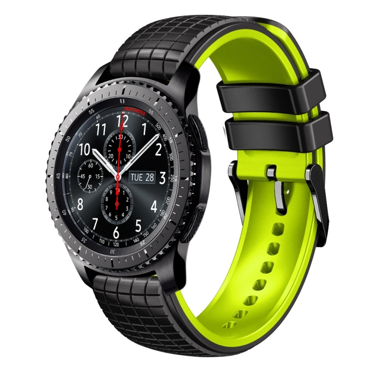 22mm Mesh Two Color Silicone Watch Band, For Samsung Watch Gear S3 Frontier, For Samsung Galaxy Watch 46mm