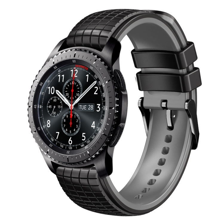 22mm Mesh Two Color Silicone Watch Band, For Samsung Watch Gear S3 Frontier, For Samsung Galaxy Watch 46mm