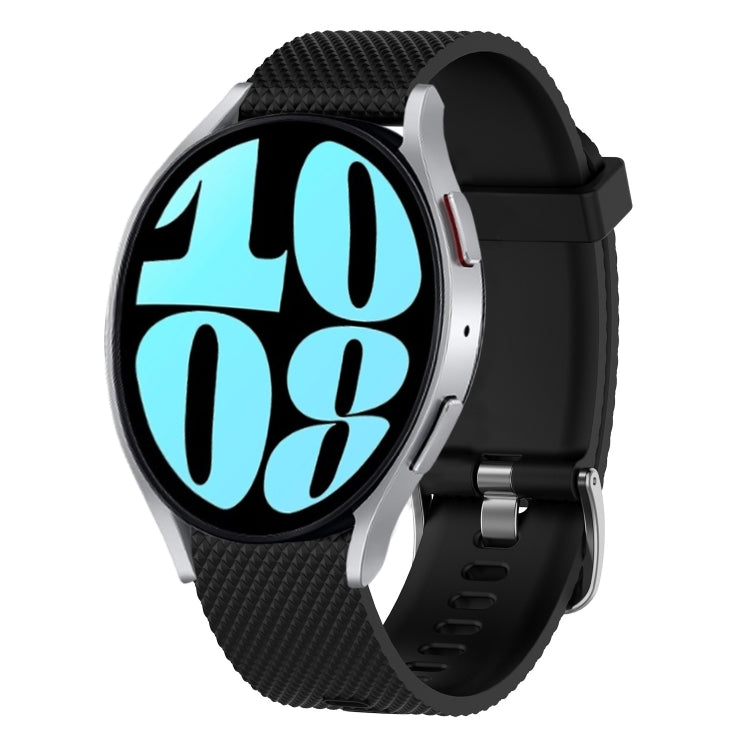 20mm Diamond Textured Silicone Watch Band, For Samsung Galaxy Watch 6 Classic 47mm, For Samsung Galaxy Watch 6 44mm