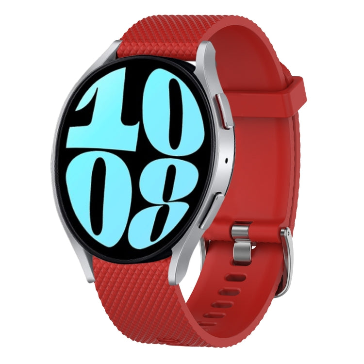 20mm Diamond Textured Silicone Watch Band, For Samsung Galaxy Watch 6 40mm, For Samsung Galaxy Watch 6 Classic 43mm