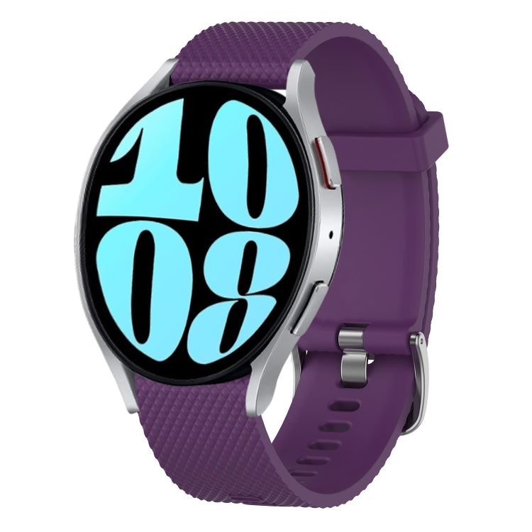 20mm Diamond Textured Silicone Watch Band, For Samsung Galaxy Watch 6 40mm, For Samsung Galaxy Watch 6 Classic 43mm