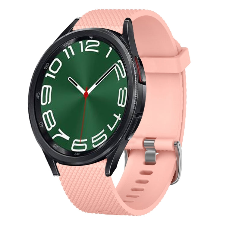 20mm Diamond Textured Silicone Watch Band, For Samsung Galaxy Watch 6 40mm, For Samsung Galaxy Watch 6 Classic 43mm