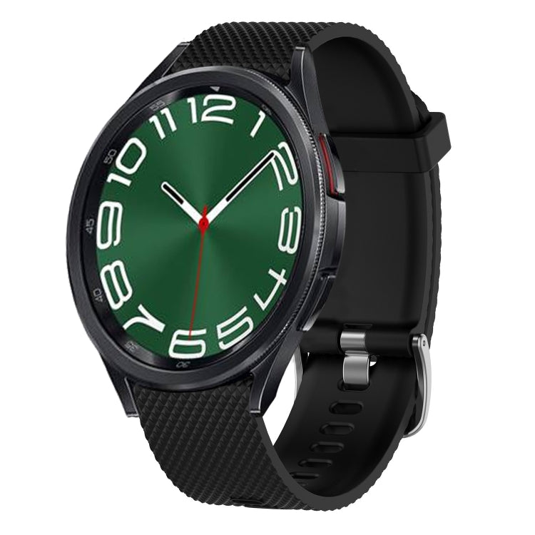 20mm Diamond Textured Silicone Watch Band, For Samsung Galaxy Watch 6 40mm, For Samsung Galaxy Watch 6 Classic 43mm
