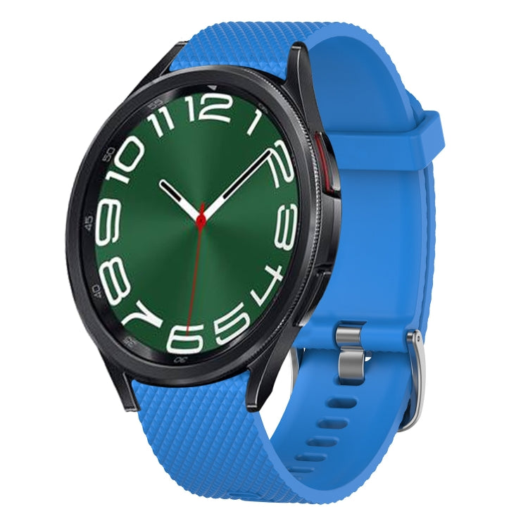 20mm Diamond Textured Silicone Watch Band, For Samsung Galaxy Watch 6 40mm, For Samsung Galaxy Watch 6 Classic 43mm