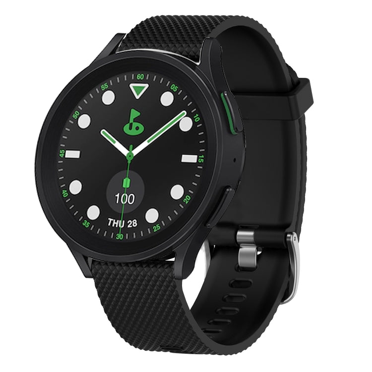 20mm Diamond Textured Silicone Watch Band, For Samsung Galaxy watch 5 Pro Golf Edition, For Samsung Galaxy watch 5 Golf Edition