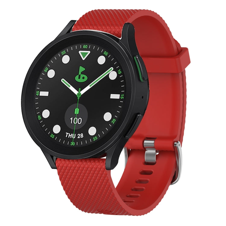 20mm Diamond Textured Silicone Watch Band, For Samsung Galaxy watch 5 Pro Golf Edition, For Samsung Galaxy watch 5 Golf Edition