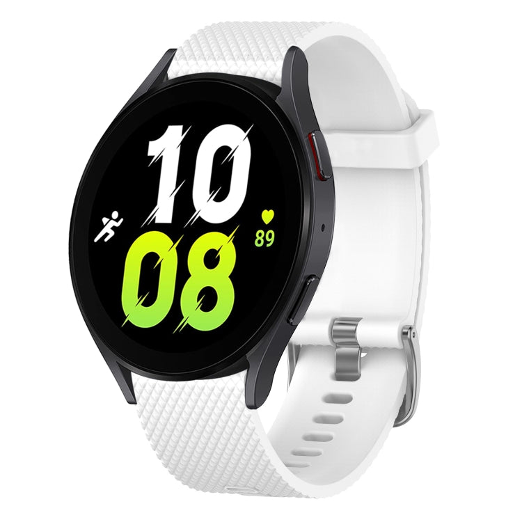 20mm Diamond Textured Silicone Watch Band, For Samsung Galaxy Watch 5 44mm, For Samsung Galaxy Watch 5 Pro 45mm