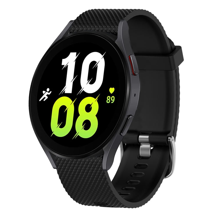 20mm Diamond Textured Silicone Watch Band, For Samsung Galaxy Watch 5 44mm, For Samsung Galaxy Watch 5 Pro 45mm