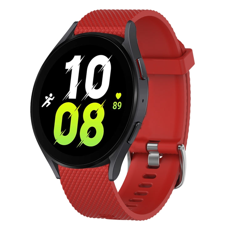 20mm Diamond Textured Silicone Watch Band, For Samsung Galaxy Watch 5 44mm, For Samsung Galaxy Watch 5 Pro 45mm