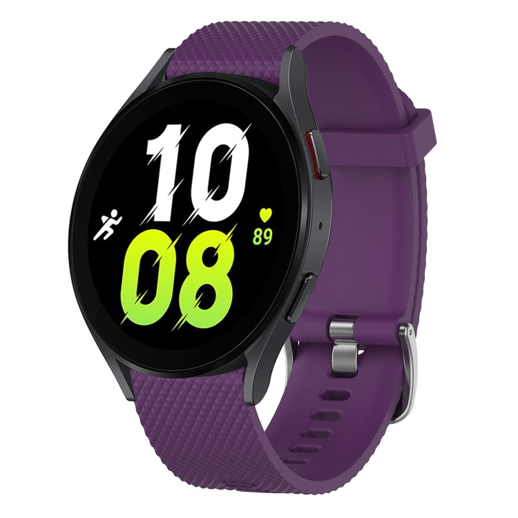 20mm Diamond Textured Silicone Watch Band, For Samsung Galaxy Watch 5 44mm, For Samsung Galaxy Watch 5 Pro 45mm