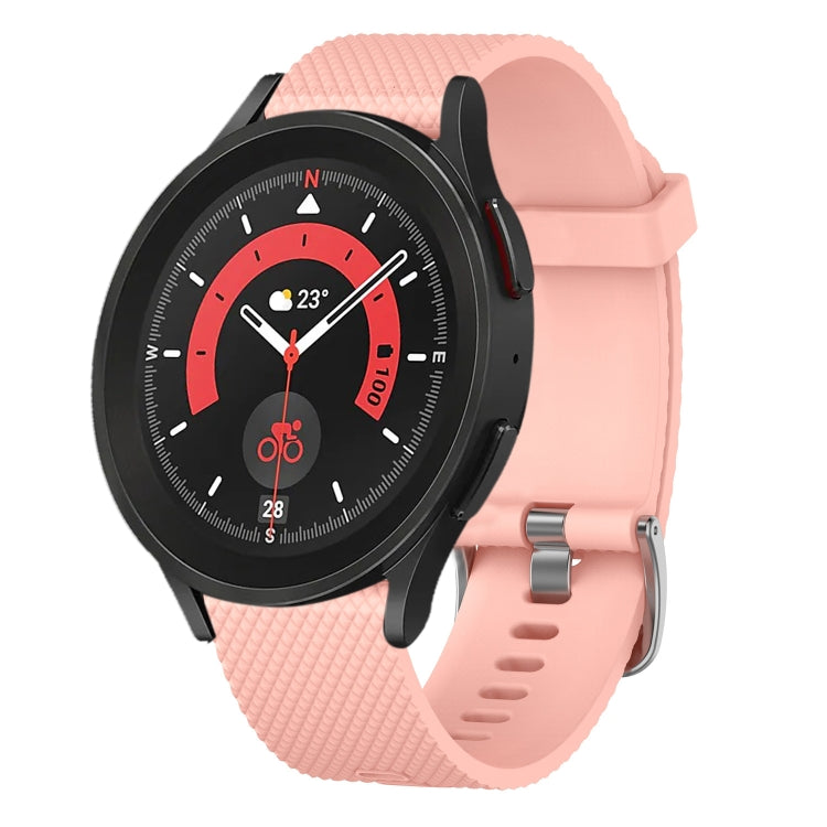 20mm Diamond Textured Silicone Watch Band, For Samsung Galaxy Watch 5 44mm, For Samsung Galaxy Watch 5 Pro 45mm