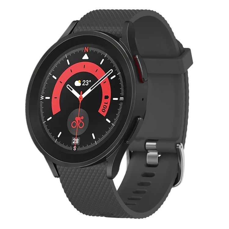 20mm Diamond Textured Silicone Watch Band, For Samsung Galaxy Watch 5 44mm, For Samsung Galaxy Watch 5 Pro 45mm