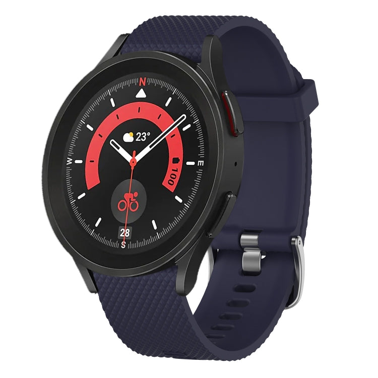 20mm Diamond Textured Silicone Watch Band, For Samsung Galaxy Watch 5 44mm, For Samsung Galaxy Watch 5 Pro 45mm