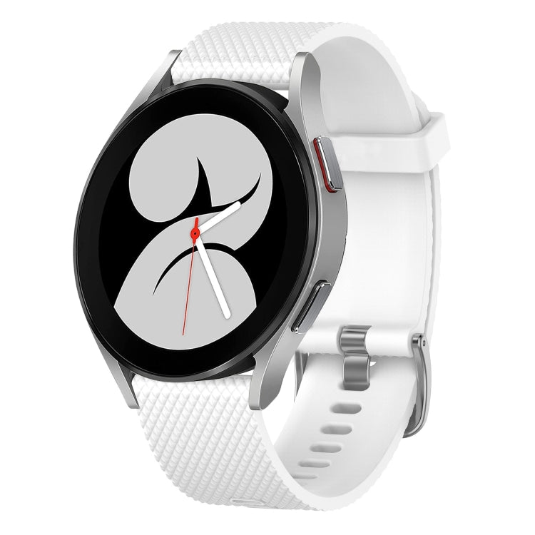 20mm Diamond Textured Silicone Watch Band, For Samsung Galaxy Watch 4 40mm, For Samsung Galaxy Watch 4 Classic 46mm