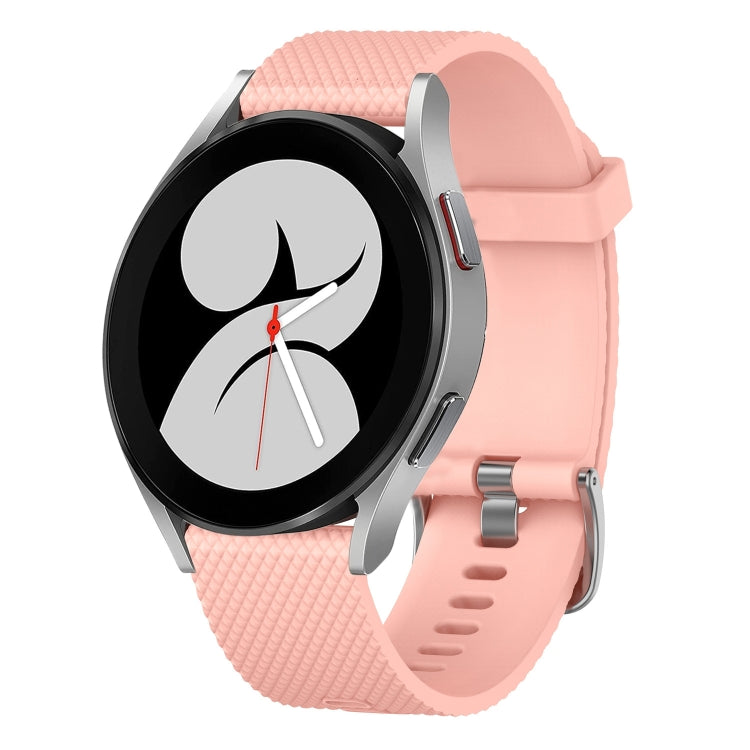 20mm Diamond Textured Silicone Watch Band, For Samsung Galaxy Watch 4 40mm, For Samsung Galaxy Watch 4 Classic 46mm