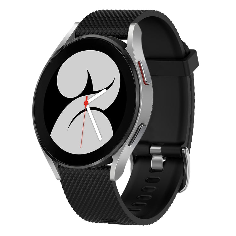 20mm Diamond Textured Silicone Watch Band, For Samsung Galaxy Watch 4 40mm, For Samsung Galaxy Watch 4 Classic 46mm