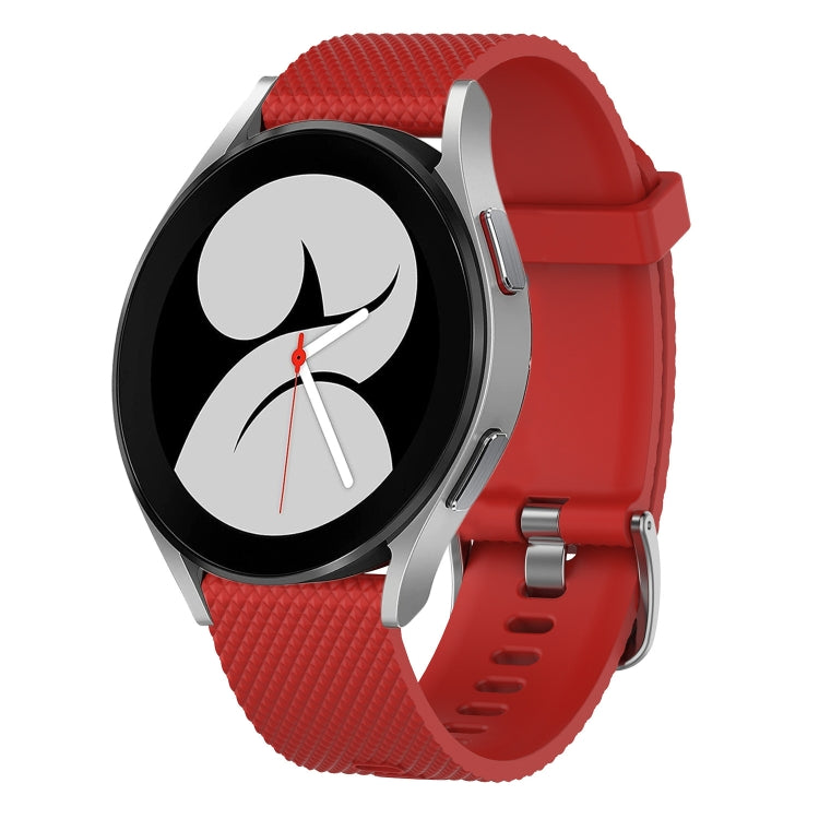 20mm Diamond Textured Silicone Watch Band, For Samsung Galaxy Watch 4 40mm, For Samsung Galaxy Watch 4 Classic 46mm