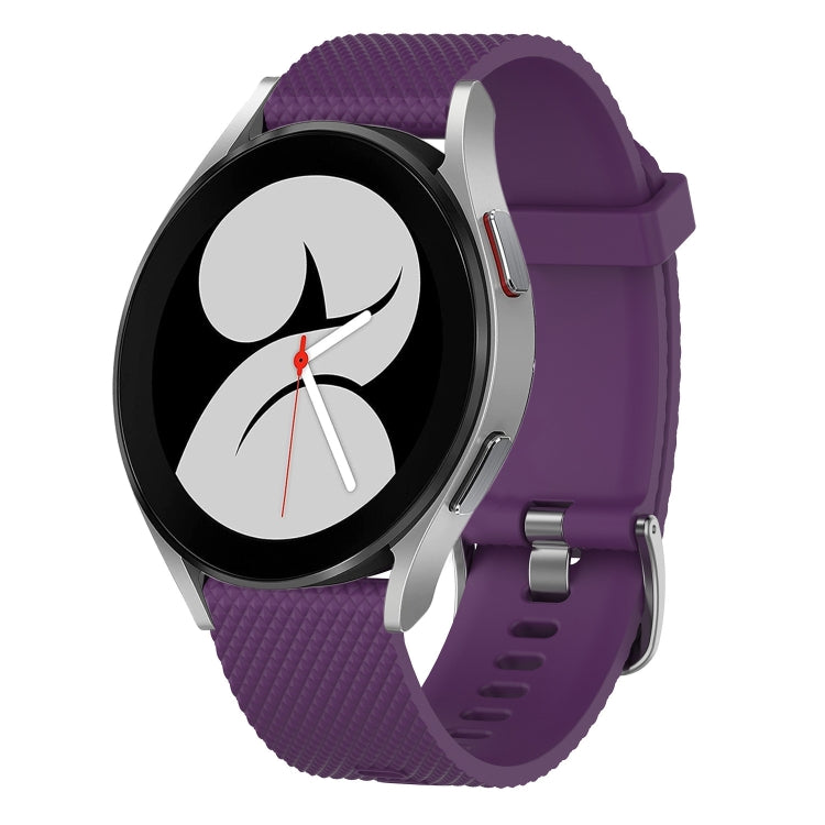 20mm Diamond Textured Silicone Watch Band, For Samsung Galaxy Watch 4 40mm, For Samsung Galaxy Watch 4 Classic 46mm