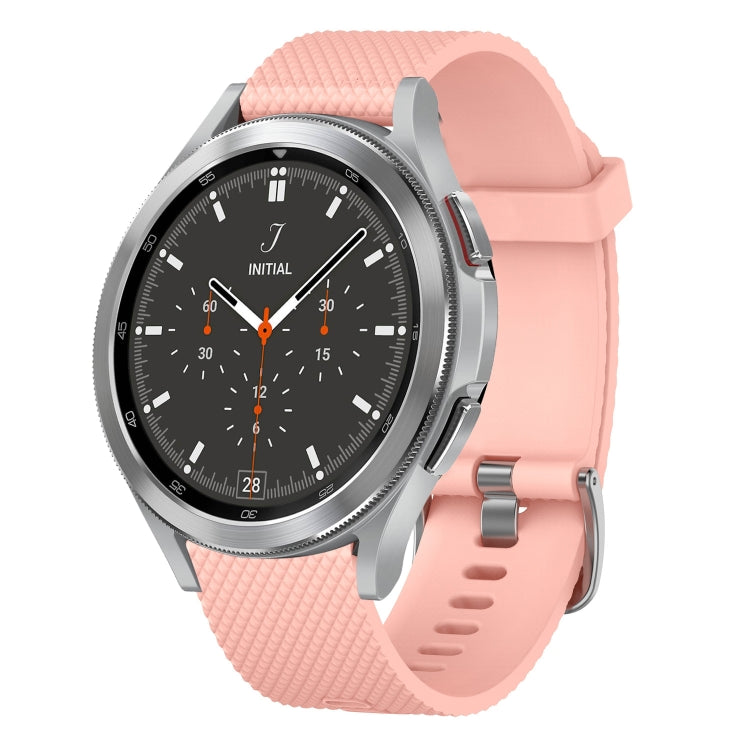 20mm Diamond Textured Silicone Watch Band, For Samsung Galaxy Watch 4 40mm, For Samsung Galaxy Watch 4 Classic 46mm
