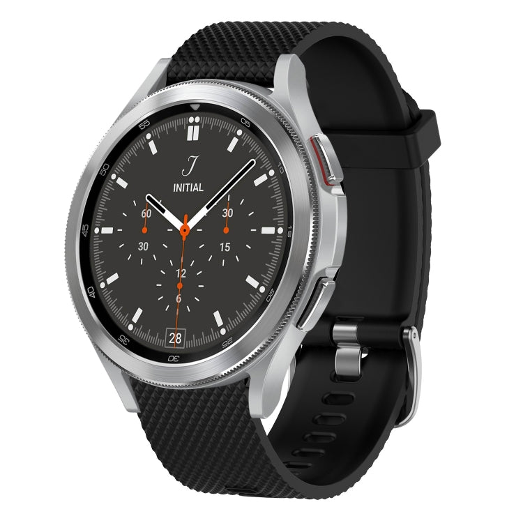20mm Diamond Textured Silicone Watch Band, For Samsung Galaxy Watch 4 40mm, For Samsung Galaxy Watch 4 Classic 46mm