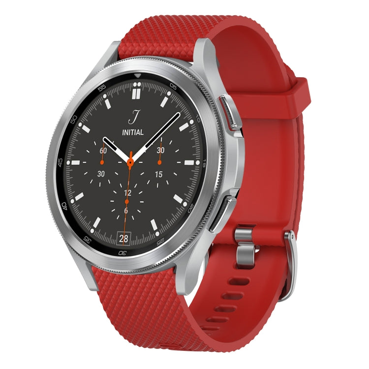 20mm Diamond Textured Silicone Watch Band, For Samsung Galaxy Watch 4 40mm, For Samsung Galaxy Watch 4 Classic 46mm