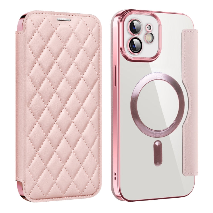 Shield Magsafe RFID Anti-theft Rhombus Leather Phone Case, For iPhone 11