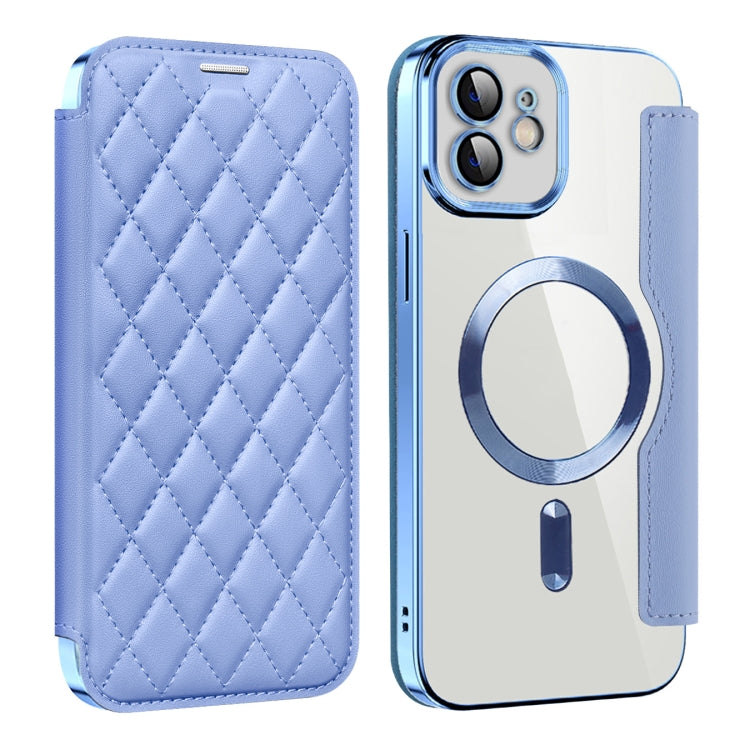 Shield Magsafe RFID Anti-theft Rhombus Leather Phone Case, For iPhone 11