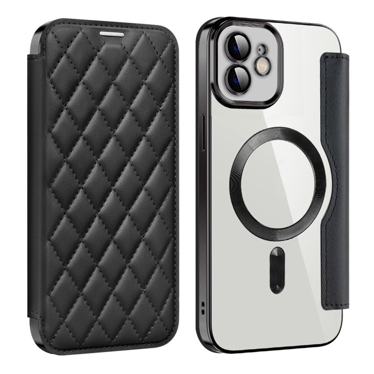 Shield Magsafe RFID Anti-theft Rhombus Leather Phone Case, For iPhone 11