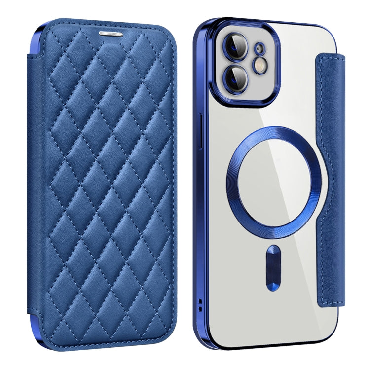 Shield Magsafe RFID Anti-theft Rhombus Leather Phone Case, For iPhone 11