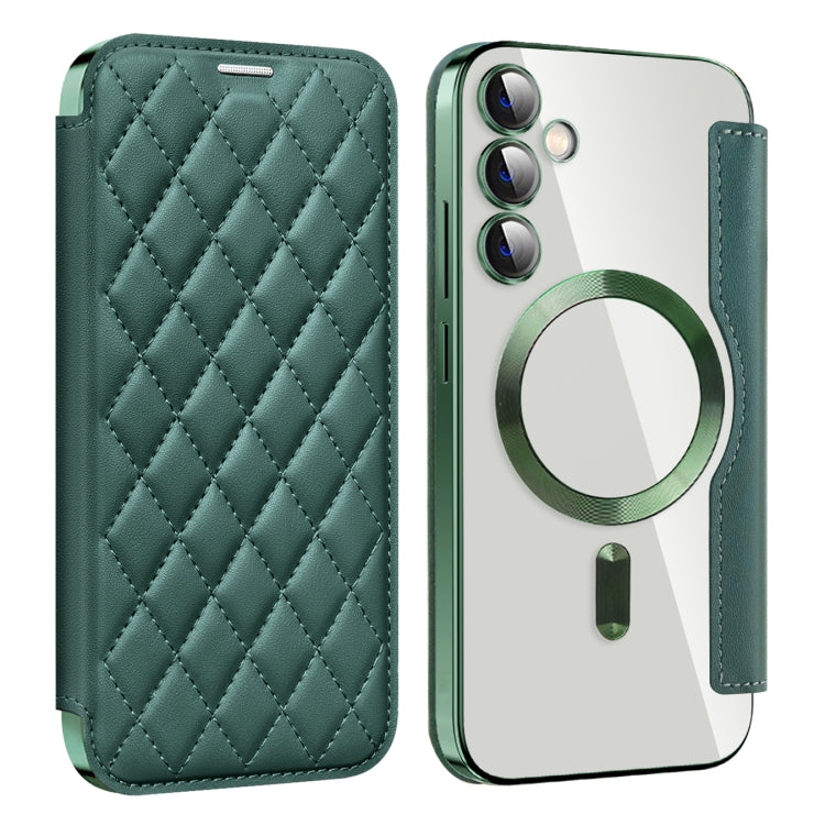 Shield MagSafe RFID Anti-theft Rhombus Leather Phone Case, For Samsung Galaxy A05, For Samsung Galaxy A05s, For Samsung Galaxy S23 FE 5G