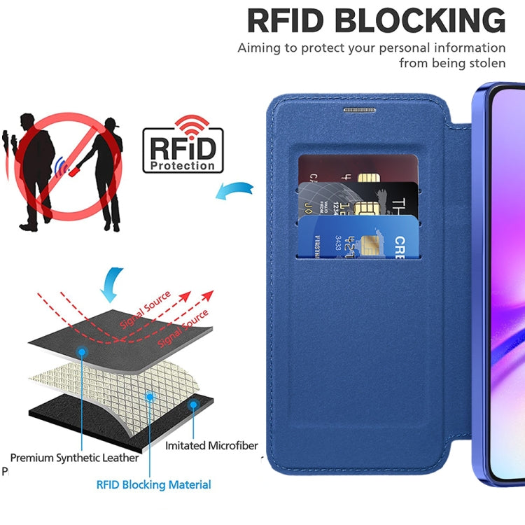 Shield MagSafe RFID Anti-theft Rhombus Leather Phone Case, For Samsung Galaxy A05, For Samsung Galaxy A05s, For Samsung Galaxy S23 FE 5G