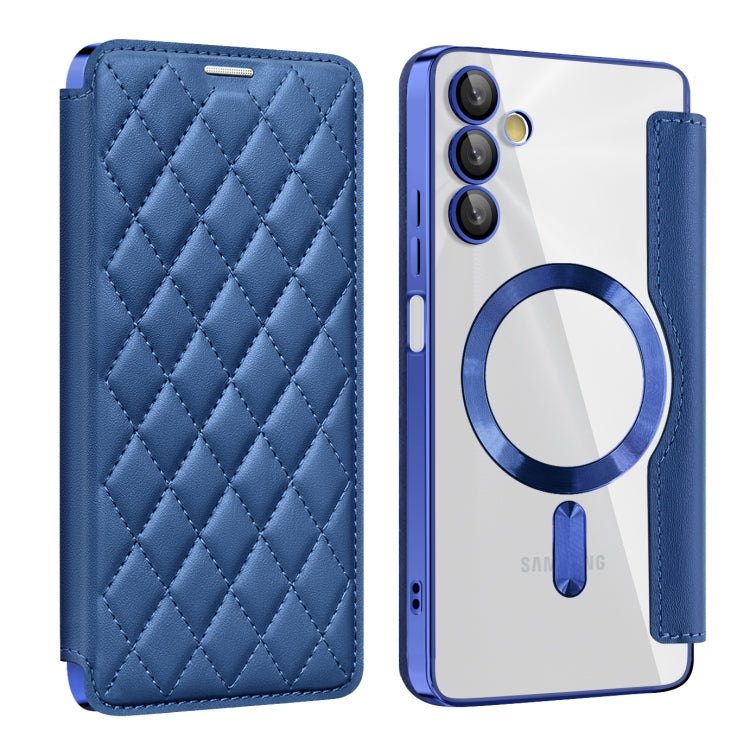 Shield MagSafe RFID Anti-theft Rhombus Leather Phone Case, For Samsung Galaxy A05, For Samsung Galaxy A05s, For Samsung Galaxy S23 FE 5G